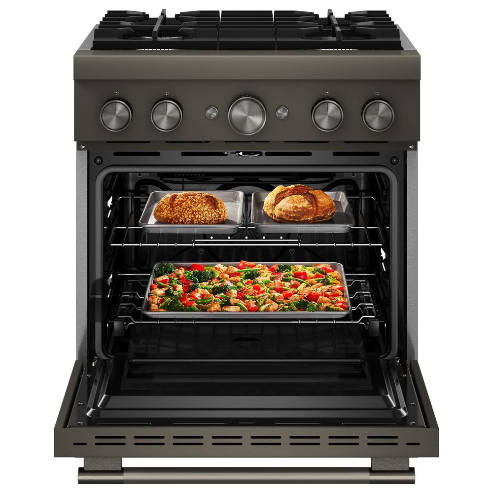 KitchenAid 4.1 Cu. Ft. Commercial-Style Dual Fuel Range in Black Ore, , large