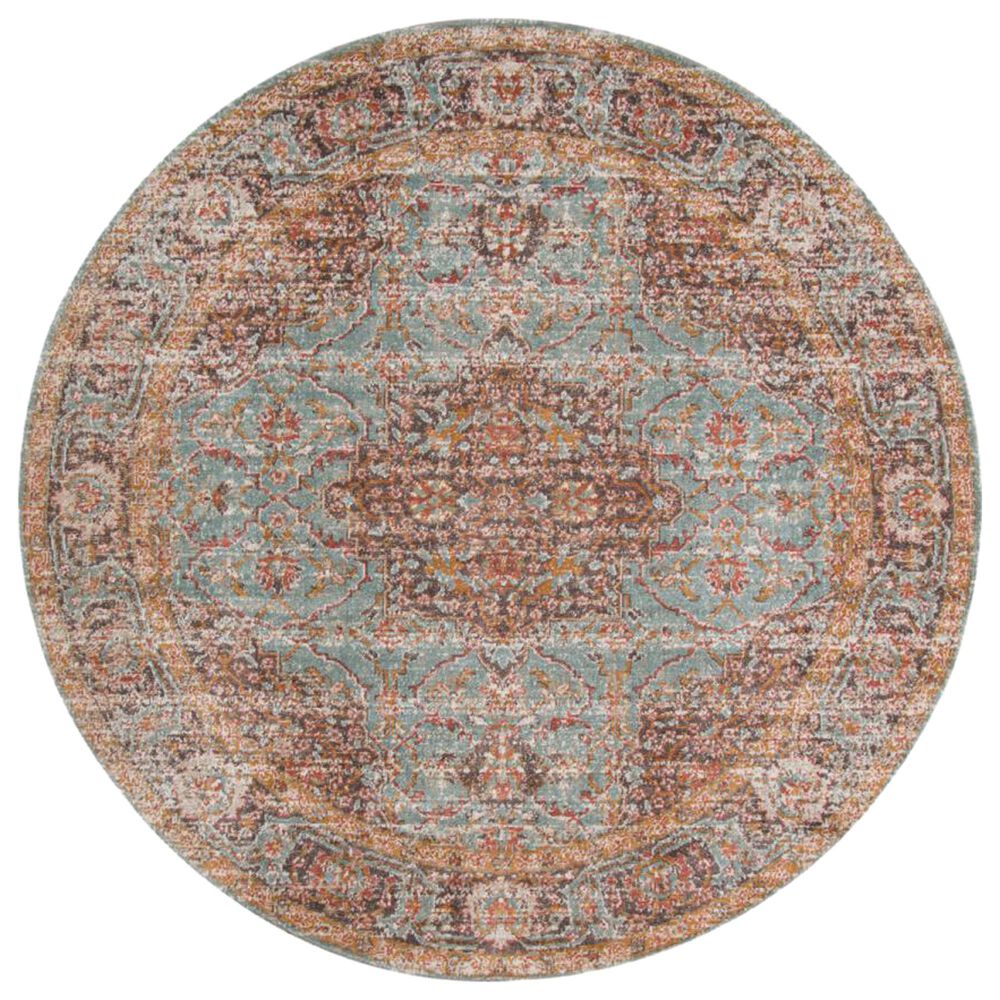 Amer Rugs Eternal 6"7" Round Seafoam Green Area Rug, , large