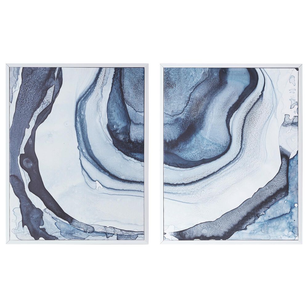 Hampton Park Ethereal 2-Piece Framed Wall Art Set in Blue, , large
