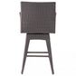 Hearth and Haven Modern Outdoor Swivel Bar Stool in Brown, , large
