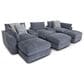 Moore Furniture Julian 8-Piece Stationary Symmetrical Sectional in Linwood Delft, , large