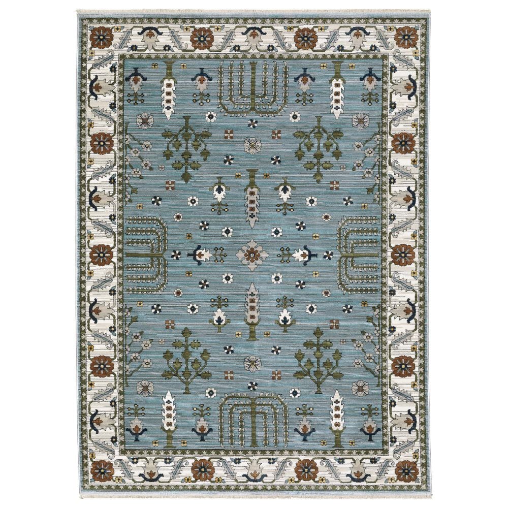 Oriental Weavers Keira KEI06 Blue and Green 6"7" x 9"6" Area Rug, , large
