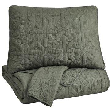 Signature Design by Ashley Guslea 3-Piece King Coverlet Set in Dark Olive Green, , large