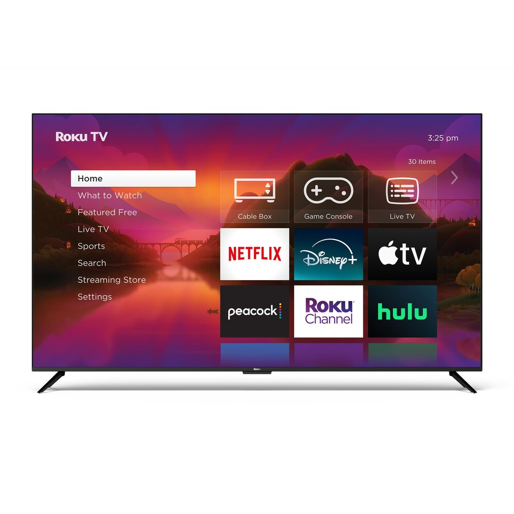 Roku 75&quot; Class Plus Series QLED 4K in Black - Smart TV, , large