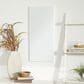 Maple and Jade 30" x 14" Rectangular Wood Wall Mirror with Thin Frame in White, , large