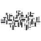 Maple and Jade 30" x 60" Geometric 3D Stripes Wall Decor in Matte Black, , large