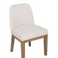Linon Home Decor Tucker Side Chair with Cream Cushion in Natural Brown (Set of 2), , large