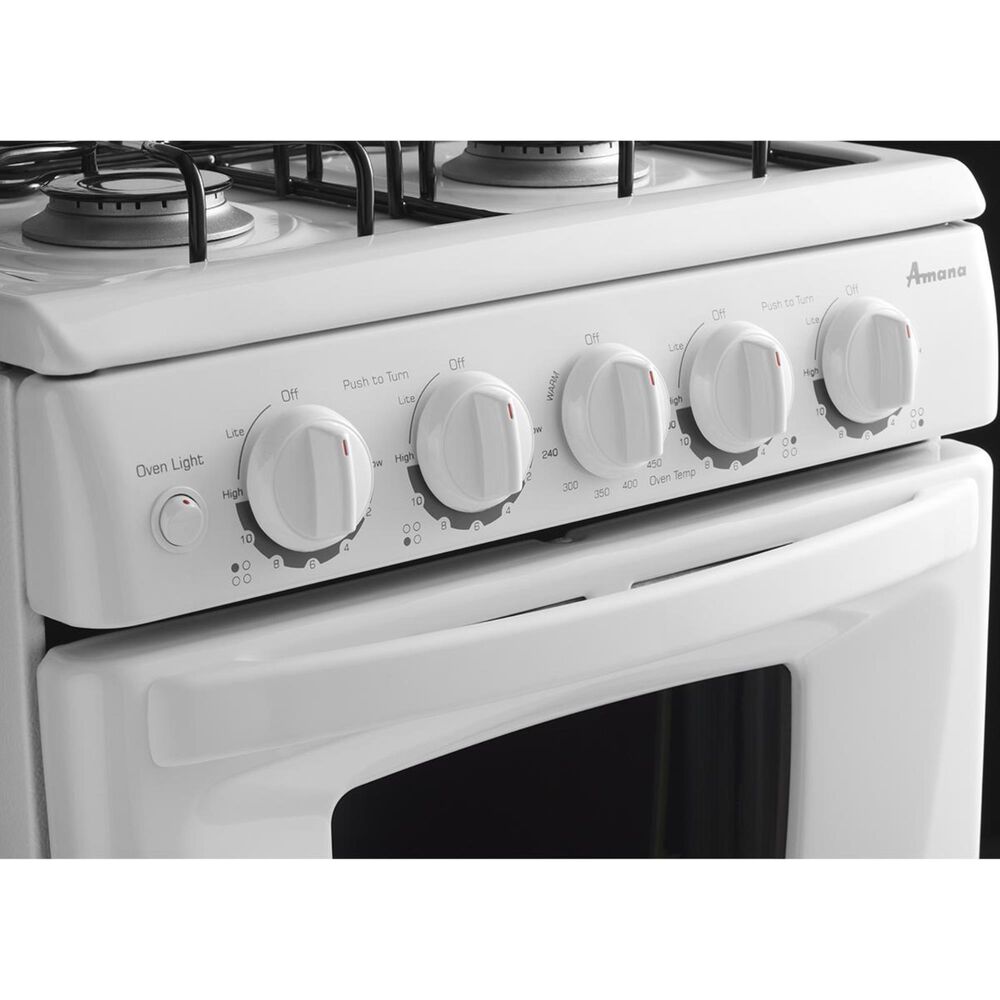 Amana 2.6 Cu. Ft. 20" Gas Range in White Nebraska Furniture Mart