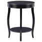Linon Home Decor Rainbow Round Side Table in Black, , large