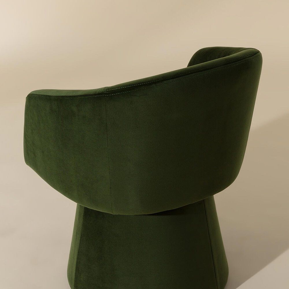 37B Etta Swivel Dining Arm Chair in Moss Green, , large