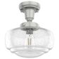 Hunter Saddle Creek 10" 1-Light Pendant with Clear Seeded Shade in Brushed Nickel, , large
