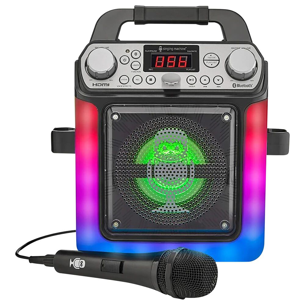 Singing Machine HDMI Groove Mini Karaoke Machine in Black, , large