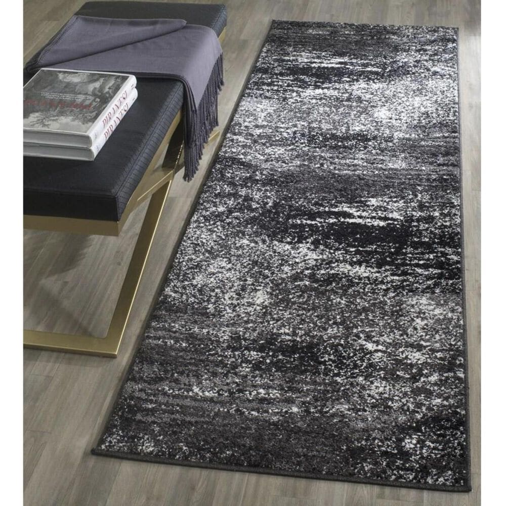 Safavieh Adirondack ADR112A 2"6" x 8" Silver and Black Runner, , large