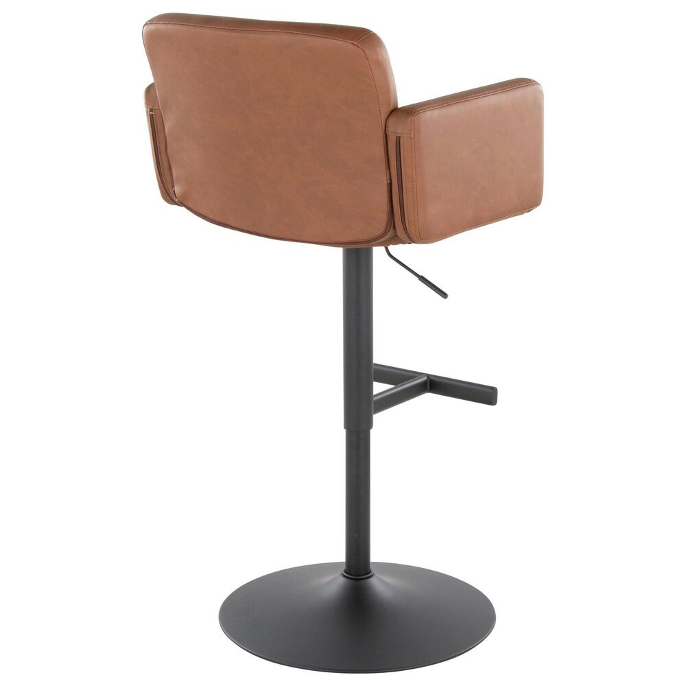 Lumisource Stout Swivel Adjustable Barstool in Black, , large