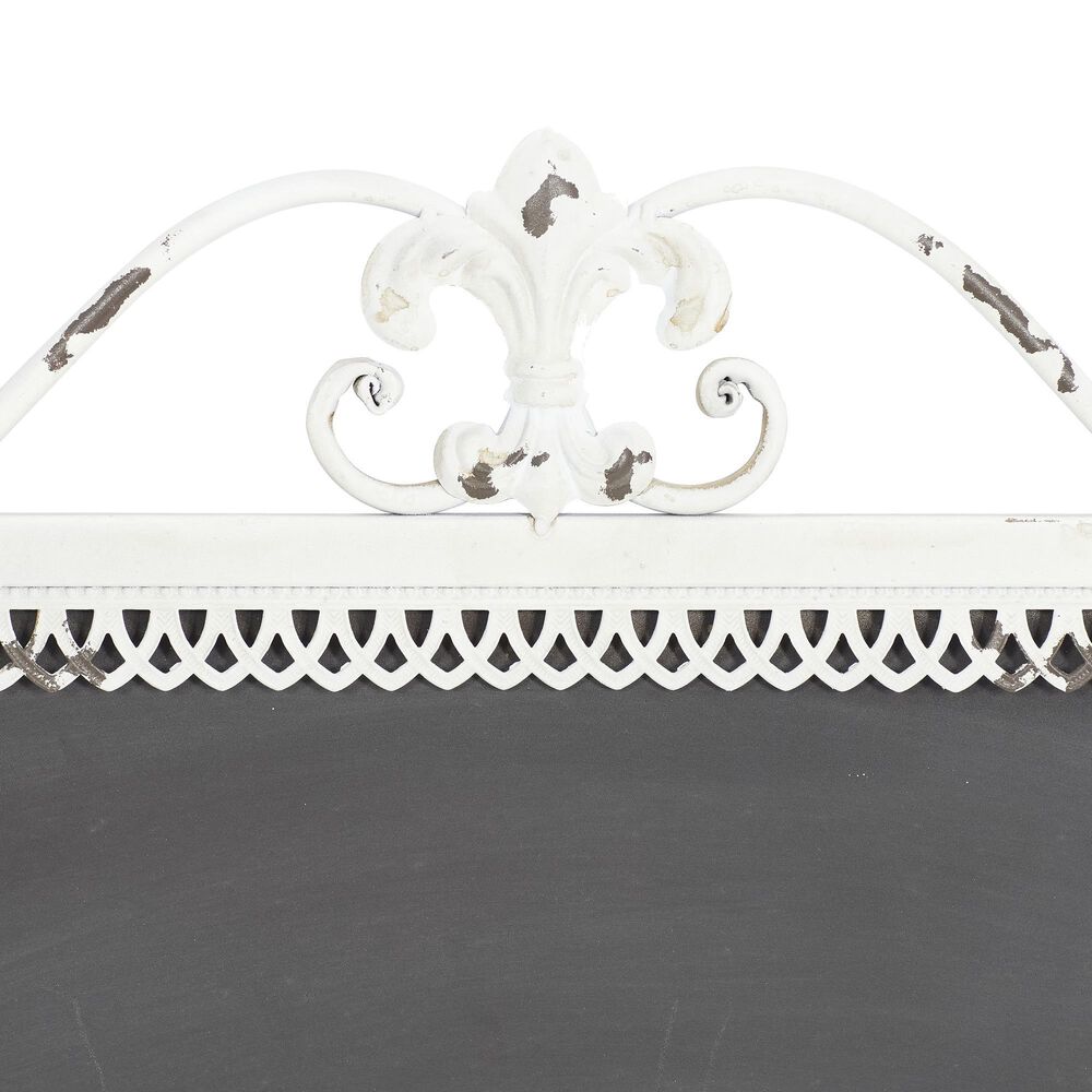 Maple and Jade 19&quot; x 22&quot; Farmhouse Abstract Wall Decor in Distressed White and Black, , large