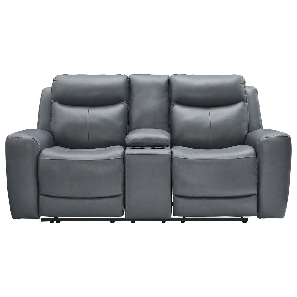 Ashley Mindanao Power Reclining Loveseat in Steel, , large