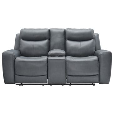 Ashley Mindanao Power Reclining Loveseat in Steel, , large
