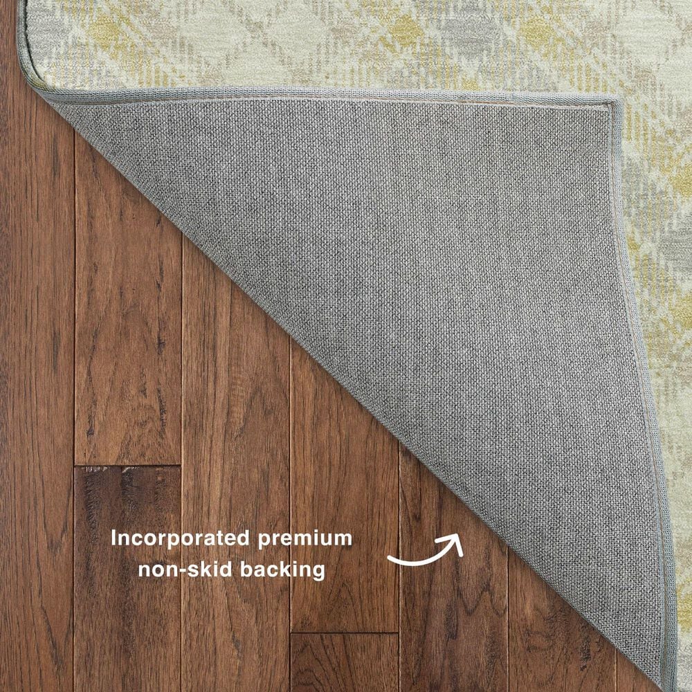 Dalyn Rug Company Soft Essentials Plaid Wheat 8' Round Indoor/Outdoor Area Rug, , large