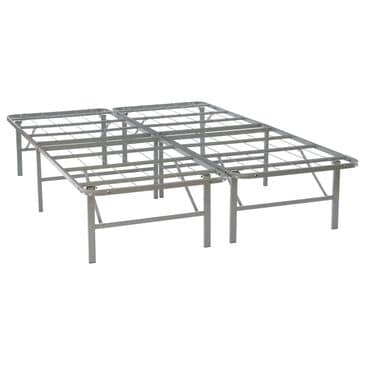 Linon Home Decor Franson Full Folding Platform Bed Frame in Dark Pewter, , large
