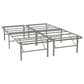 Linon Home Decor Franson Full Folding Platform Bed Frame in Dark Pewter, , large