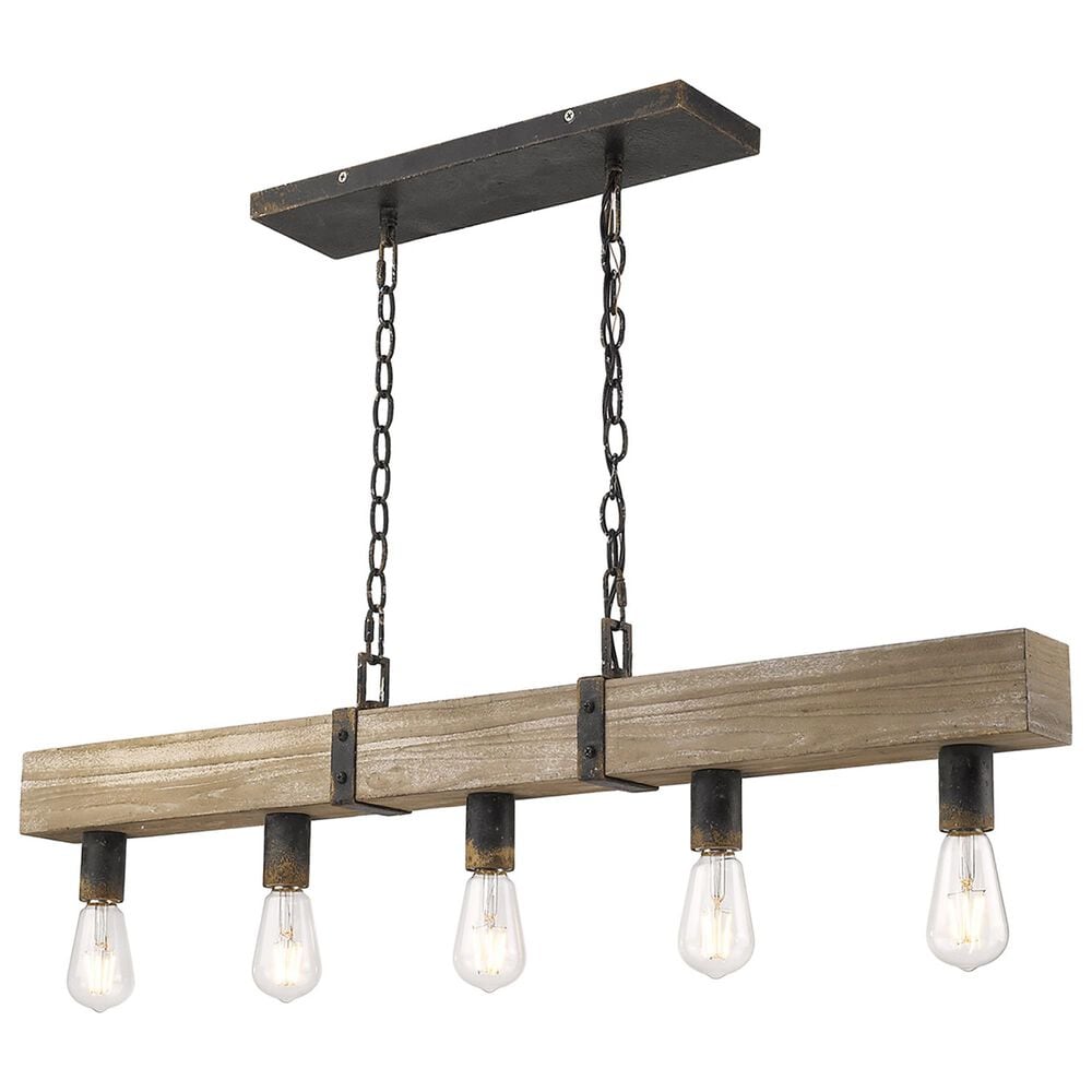 Golden Lighting Garrett Linear Pendant in Antique Black, , large