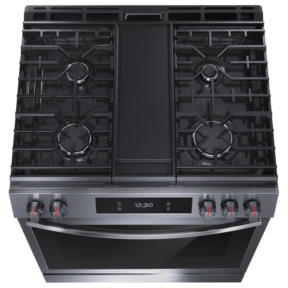 Frigidaire Gallery 30&quot; Front Control Gas Range with Total Convection in Black Stainless Steel, , large