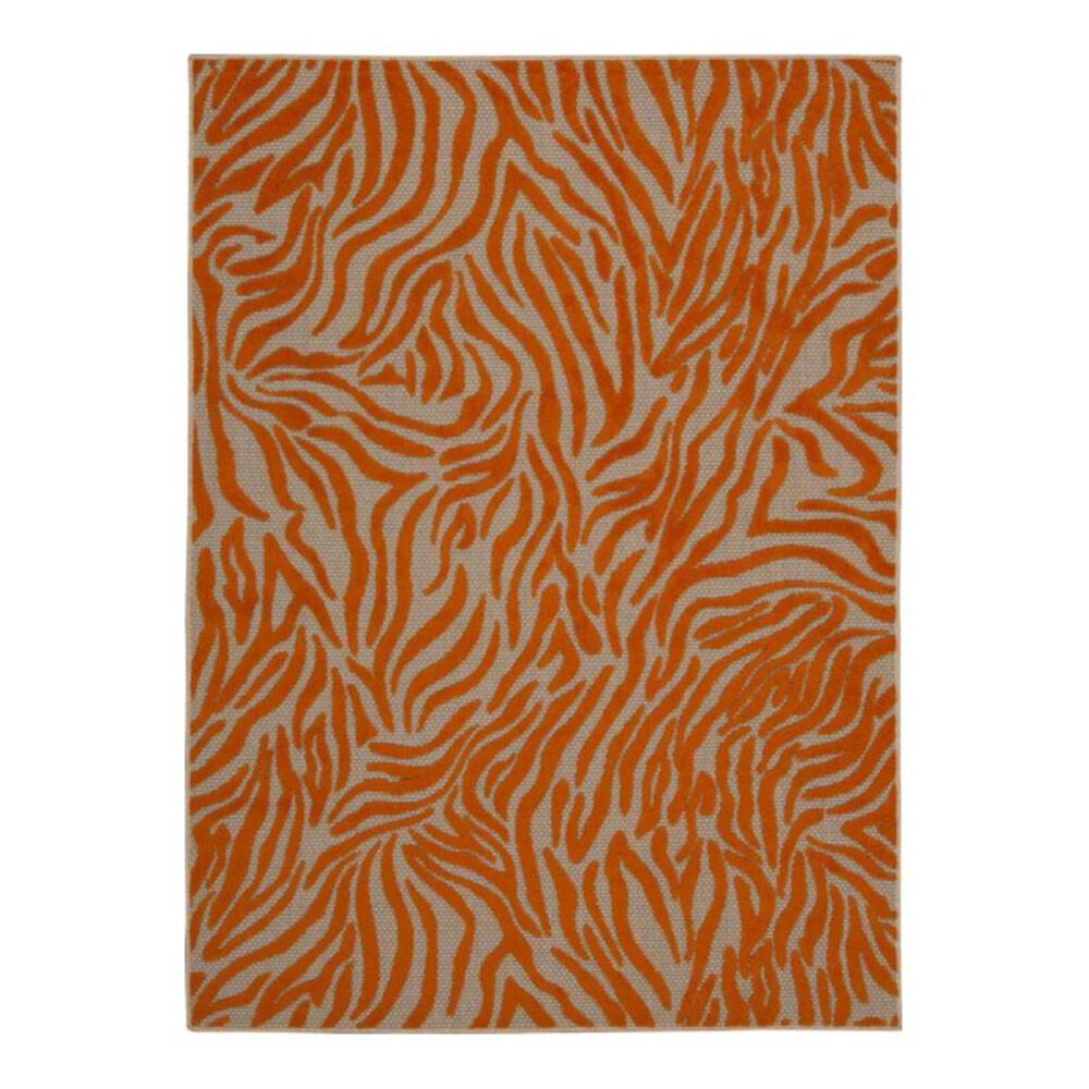 Nourison Aloha ALH04 3"6" x 5"6" Orange Area Rug, , large