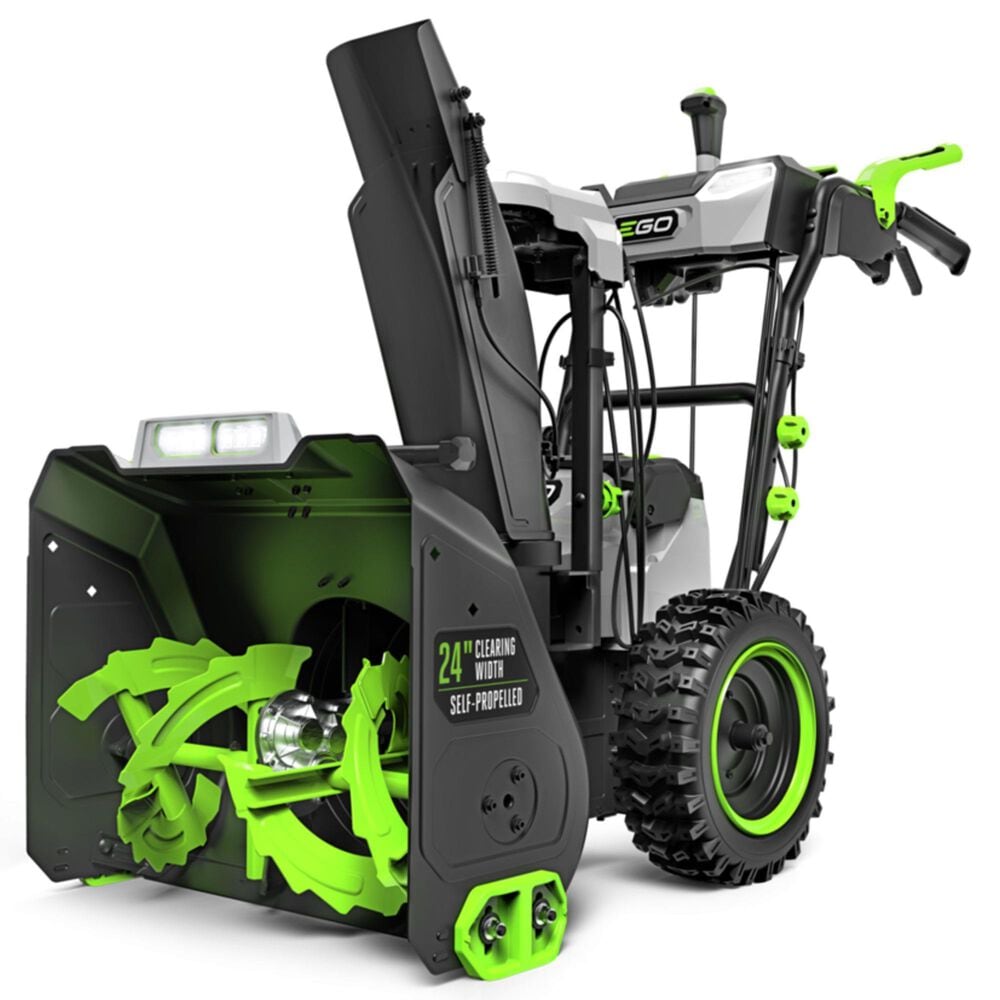 EGO 24" Self-Propelled 2-Stage XP Snow Blower in Gray, (2) 10.0Ah Batteries and Dual Port Charger Included, , large