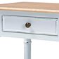 Baxton Studio Legrand 1-Drawer End Table in White and Natural Brown, , large
