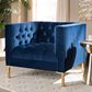 Baxton Studio Zanetta Lounge Chair in Navy, , large