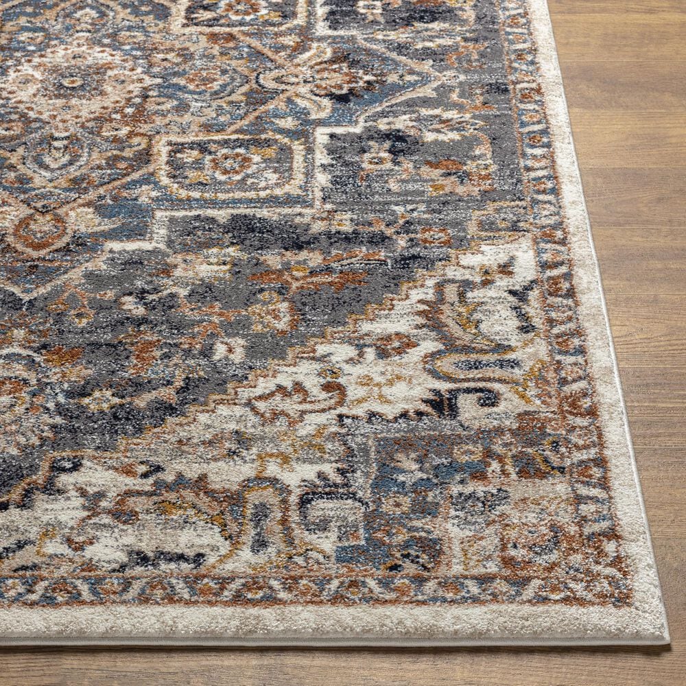 Surya Tuscany 4&#39;3&quot; x 5&#39;7&quot; Blue, Gray and Brown Area Rug, , large