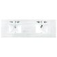 James Martin Vanities Chicago 72" Double Bathroom Vanity in Glossy White with 3 cm Arctic Fall Solid Surface Top and Rectangular Sinks, , large