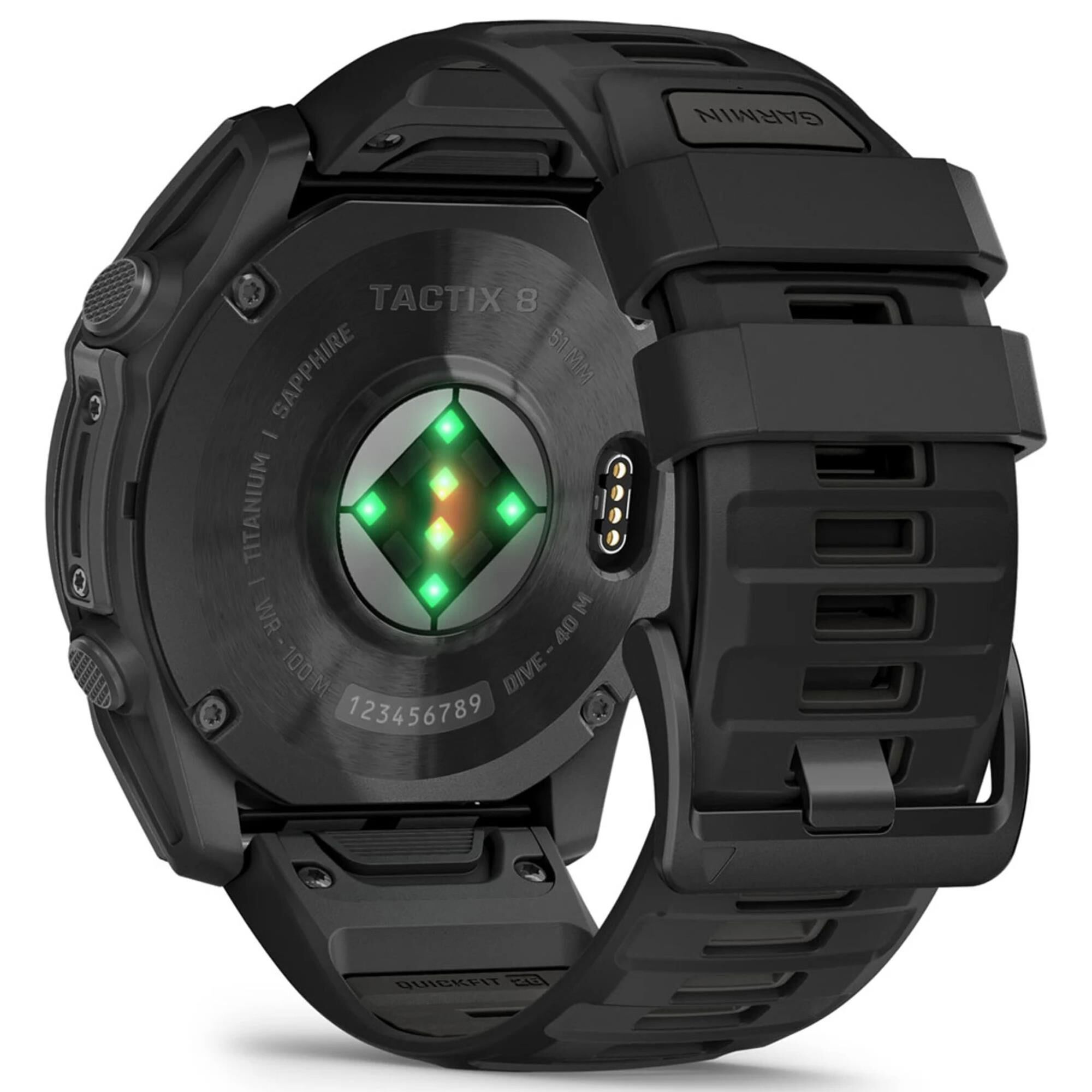 Garmin tactix 8 AMOLED Smartwatch 51 mm Black Case with Black and