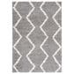 Safavieh Venus Shag Chevron 4" x 6" Grey and Ivory Area Rug, , large