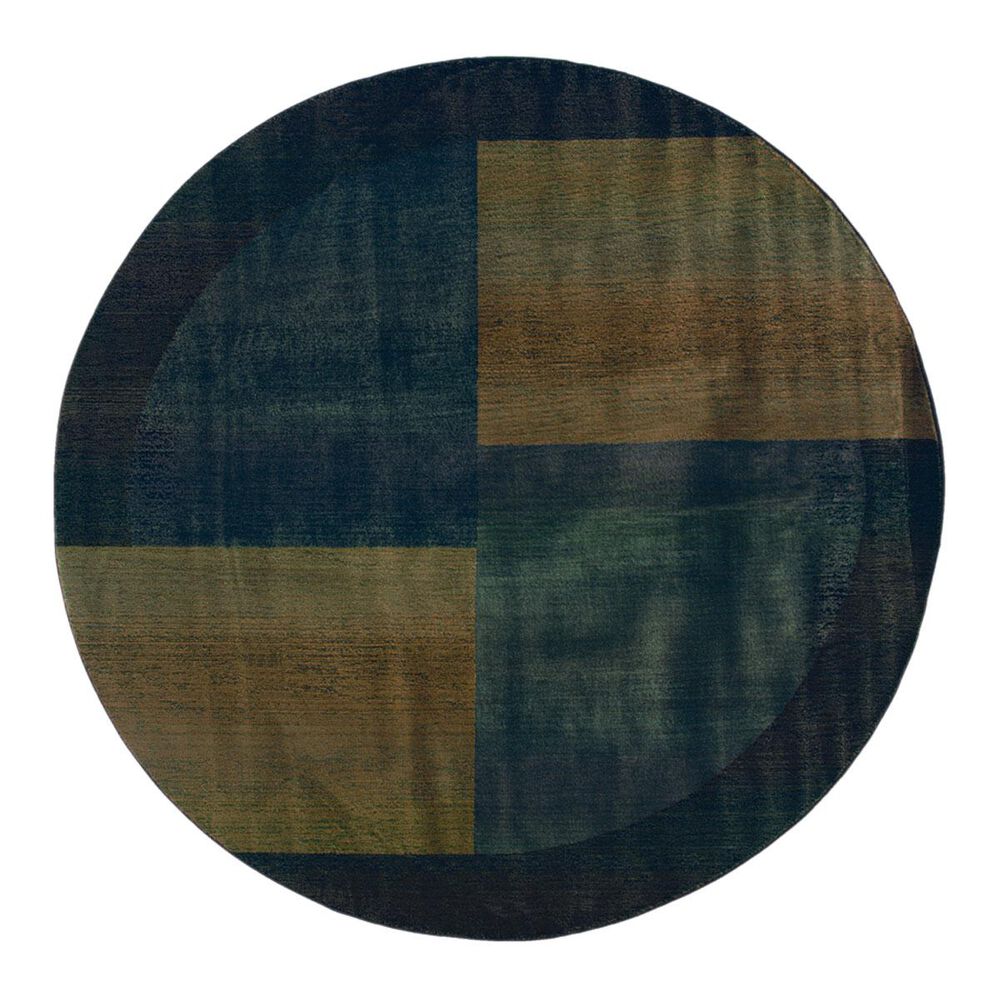 Oriental Weavers Kharma II 1092L 6.0 Round Blue Area Rug, , large