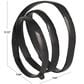 Maple and Jade Abstract Looped Decorative Sculpture in Satin Black, , large