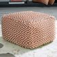Ashley Brynnsen Pouf in Rust and Ivory, , large