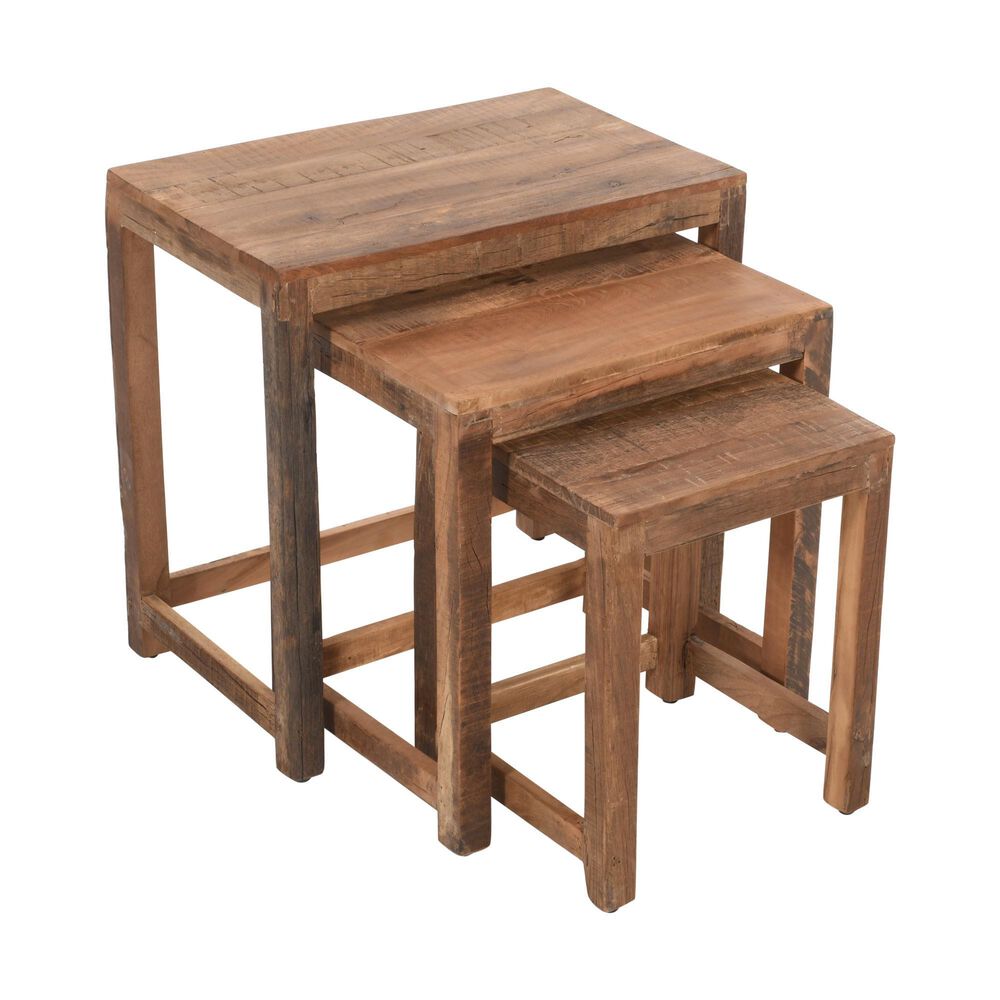 Jofran Reclamation Nesting Table in Brown &#40; Set of 3&#41;, , large