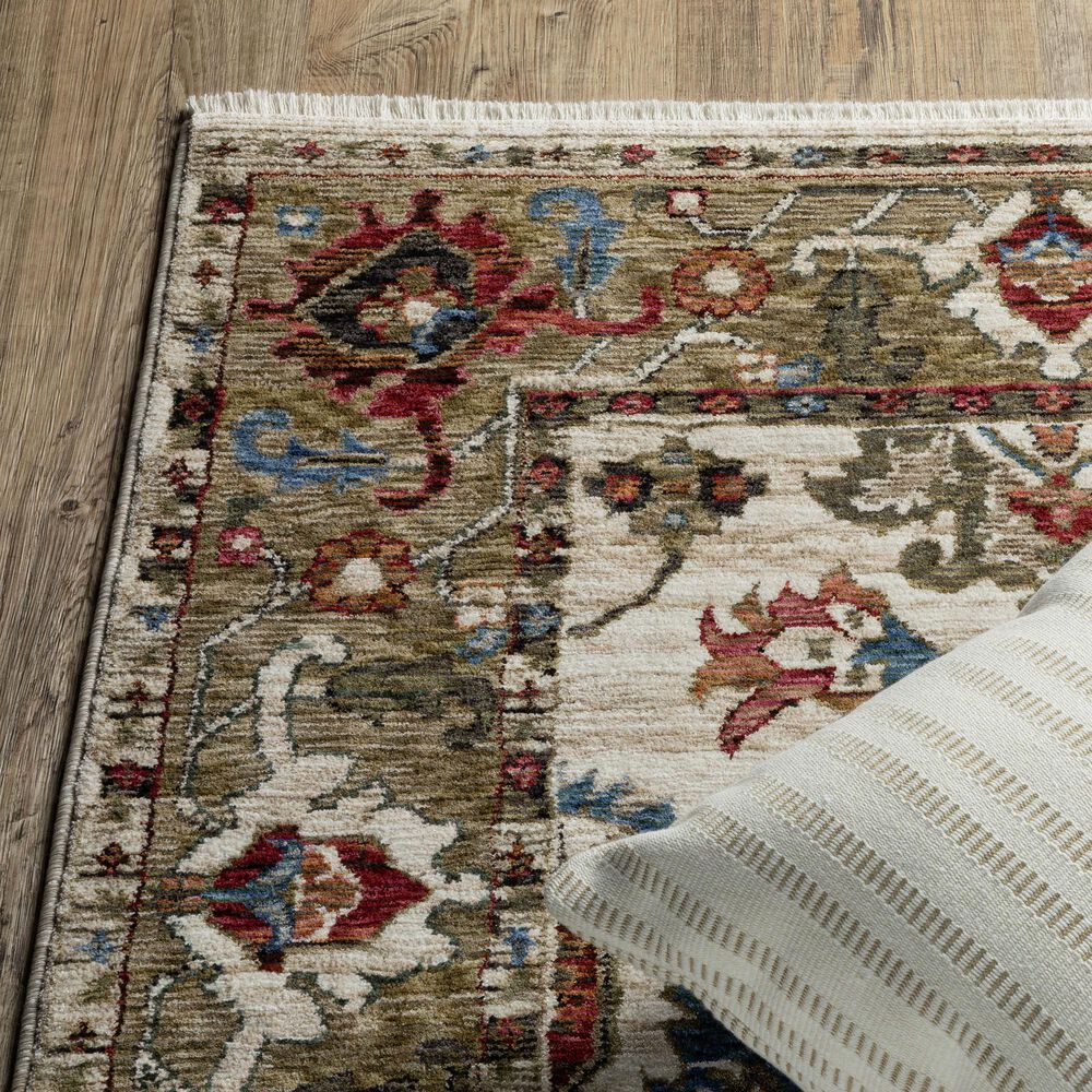 Oriental Weavers Hastings HA03W 2&#39;3&quot; x 7&#39;6&quot; Ivory Runner, , large