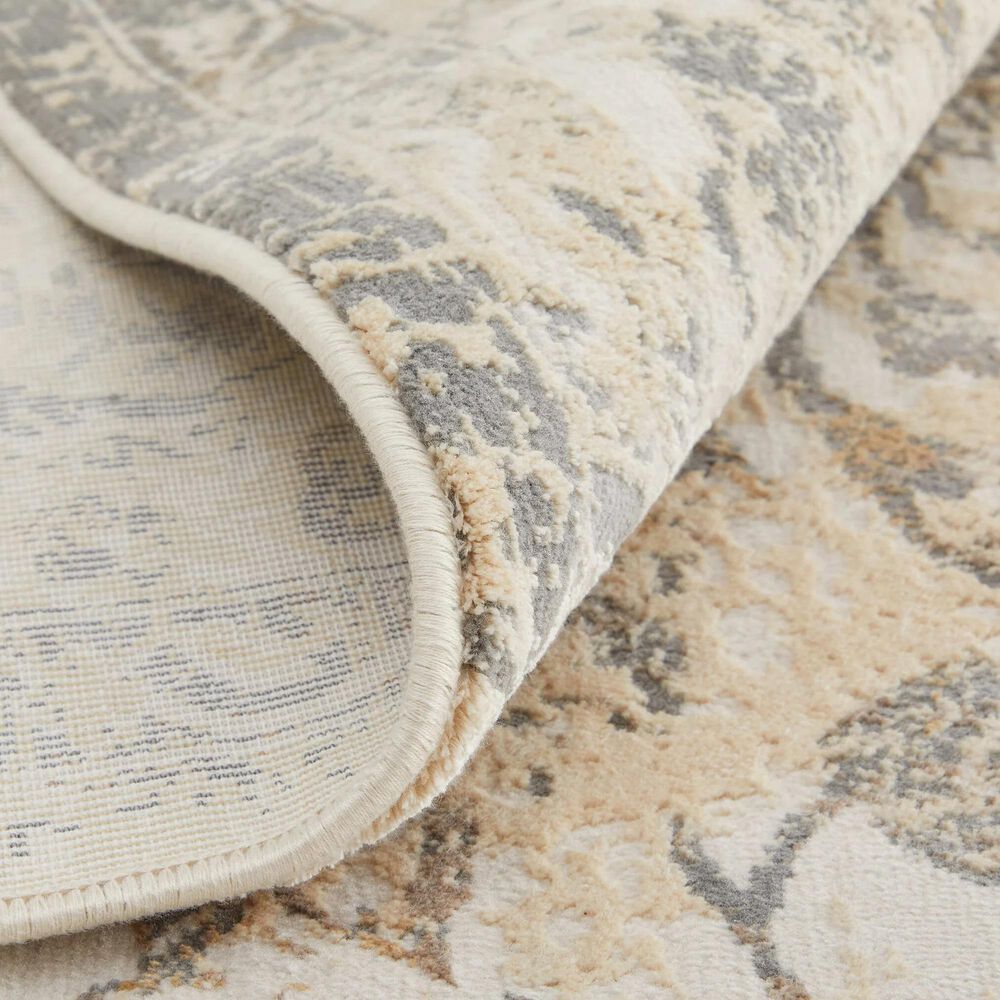 Feizy Celene 39L0F 2&#39;6&quot; x 8&#39; Beige and Gray Runner, , large