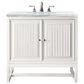 James Martin Vanities Athens 30" Single Bathroom Vanity in Glossy White with 3 cm Arctic Fall Solid Surface Top and Rectangular Sink, , large