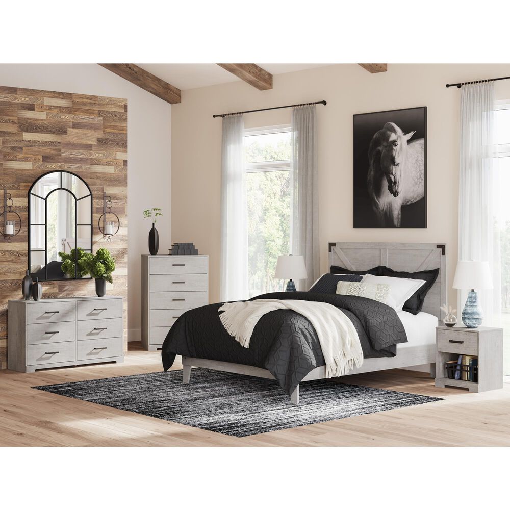Ashley Shawburn 1-Drawer Nightstand in Light Gray, , large