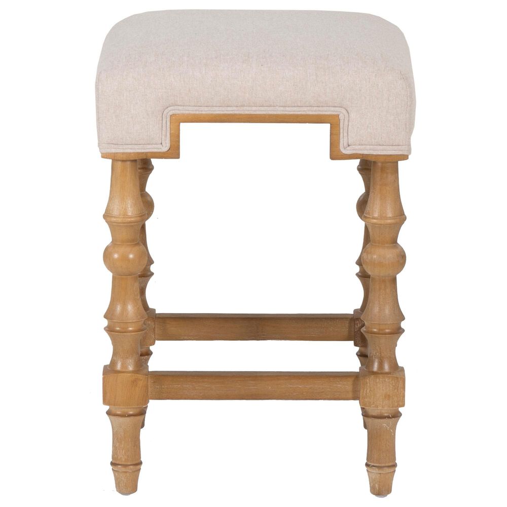 Linon Home Decor Shelly Backless Counter Stool in Brown, , large