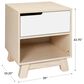 Babyletto Hudson 1 Drawer Nightstand with USB Port in Washed Natural and White, , large