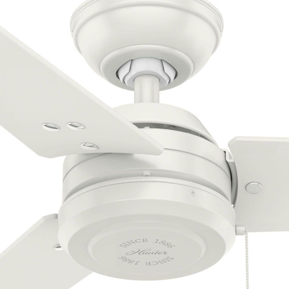 Hunter Cassisus 52&quot; Outdoor Ceiling Fan in Fresh White, , large