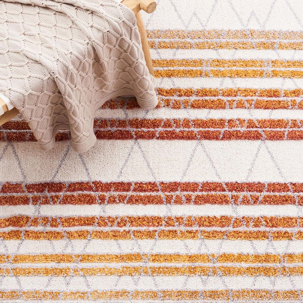 Safavieh Marrakesh Striped Southwestern 4&#39; x 6&#39; Grey and Multicolor Area Rug, , large