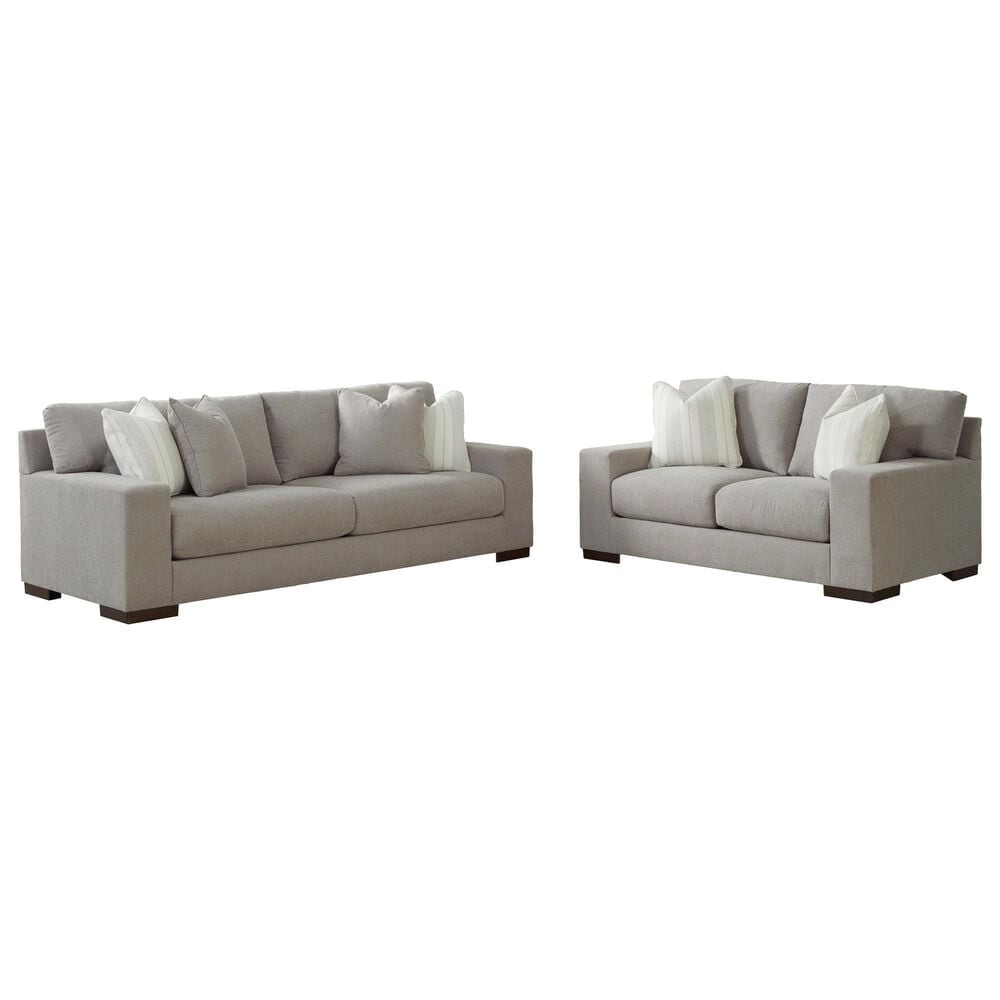 Ashley Maggie Stationary Sofa in Flax, , large