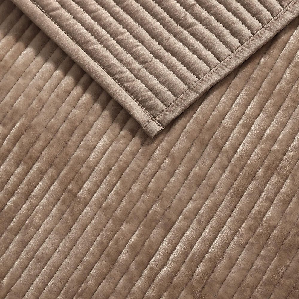 Hallmart Collectibles Reese 3-Piece King Coverlet Set in Taupe, , large