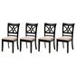 Baxton Studio Clarke Side Chair with Sand Cushion in Espresso Brown (Set of 4), , large