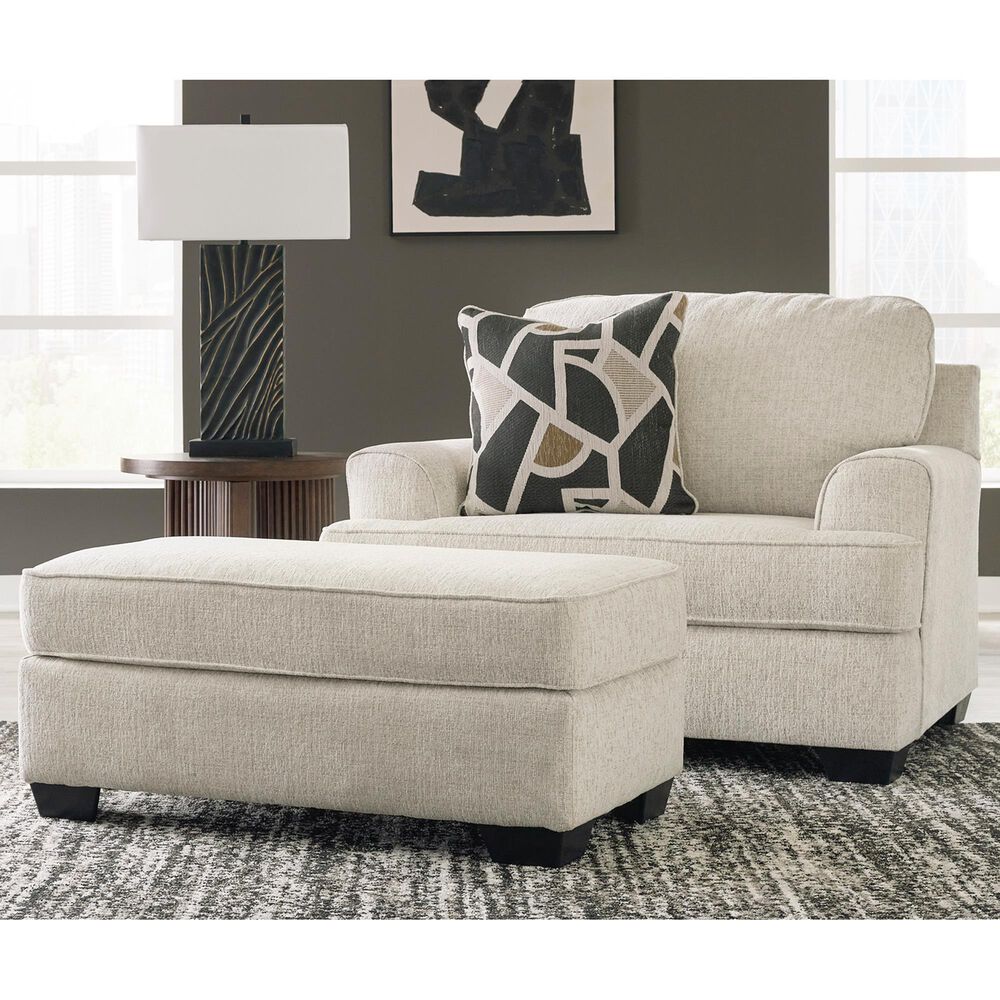 Ashley Heartcort Chair and a Half with Ottoman in Quartz, , large